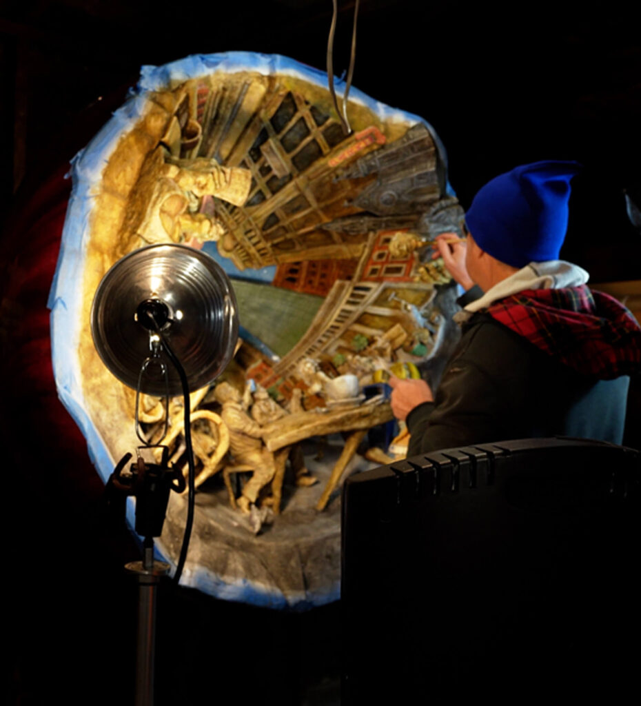 painting the big red ball