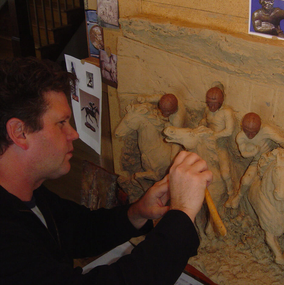 paul sculpting the four horsemen
