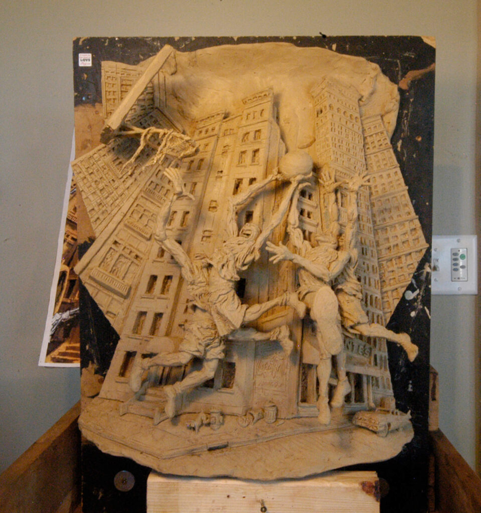section sculpture in clay