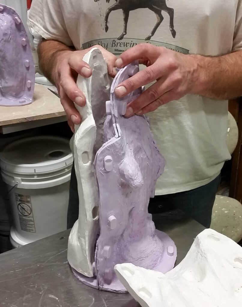 unmolding notre dame our mother in bronze