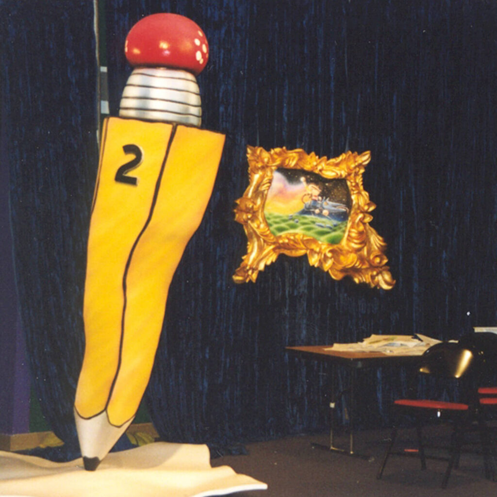 Installation of six large sculpted frames displaying artwork from a children’s book, exhibited for one month at the Minnesota Children’s Museum in St. Paul.