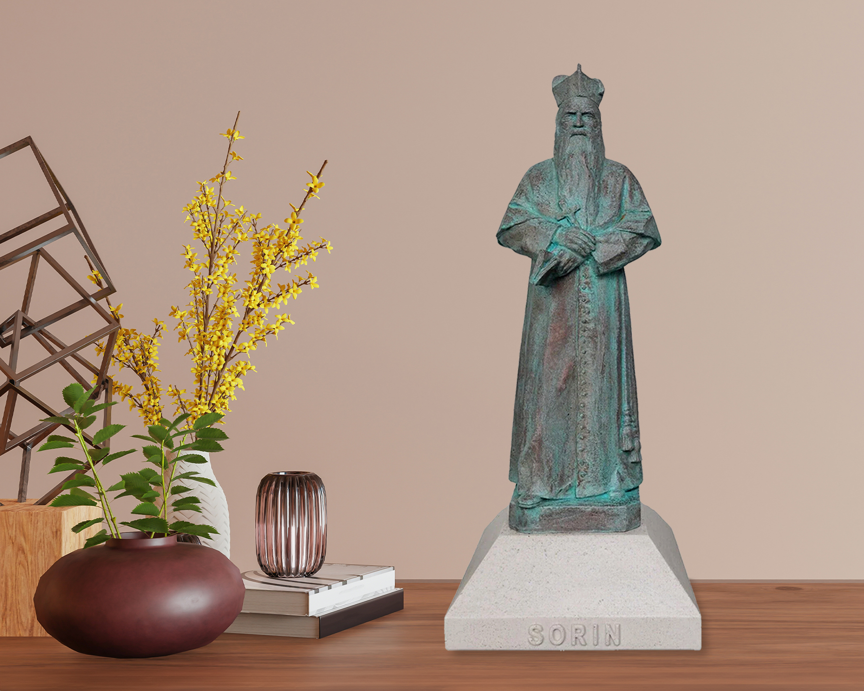 notre dame 16 fr. sorin resin sculpture green patina 2.jpg
